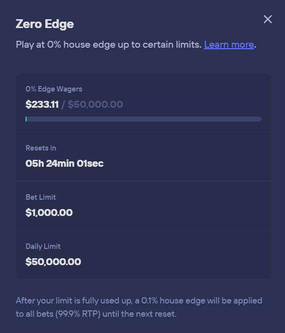 Duel Video Poker zero edge and 100 percent RTP screen