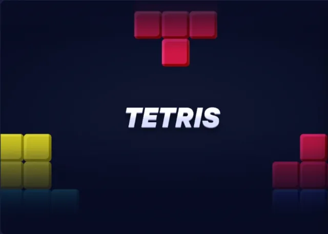 Tetris cover art from Duel Arena: the game title on a dark background with red and yellow blocks