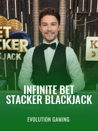 Infinite Bet Stacker Blackjack live dealer table at Duel Casino