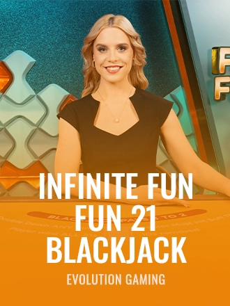 Infinite Fun Fun 21 Blackjack live dealer table at Duel Casino