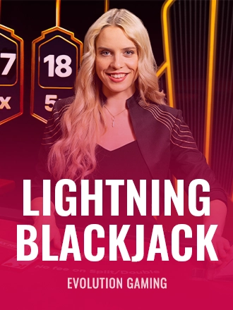 Lightning Blackjack live dealer table at Duel Casino