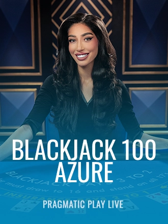 Blackjack 100 - Azure live dealer table at Duel Casino