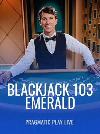Blackjack 103 - Emerald live dealer table at Duel Casino