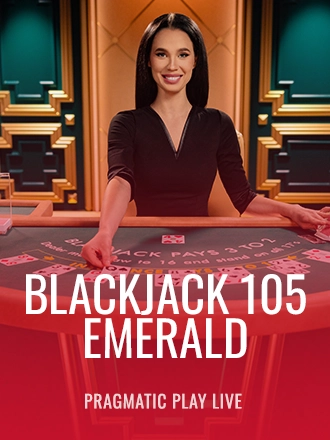 Blackjack 105 - Emerald live dealer table at Duel Casino