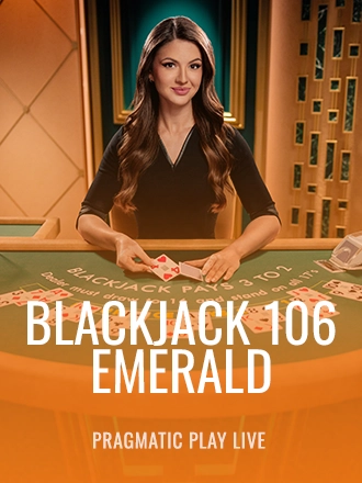 Blackjack 106 - Emerald live dealer table at Duel Casino
