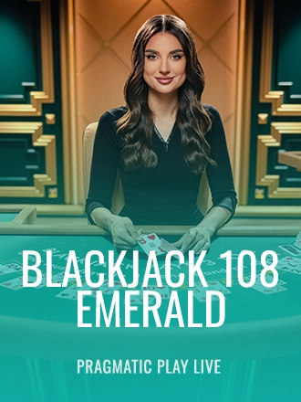Blackjack 108 - Emerald live dealer table at Duel Casino