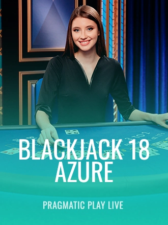 Blackjack 18 - Azure live dealer table at Duel Casino