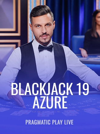 Blackjack 19 - Azure live dealer table at Duel Casino