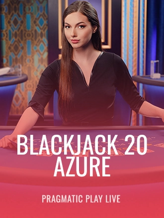 Blackjack 20 - Azure live dealer table at Duel Casino
