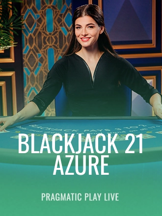 Blackjack 21 - Azure live dealer table at Duel Casino