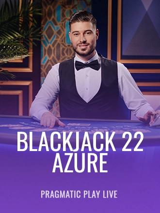 Blackjack 22 - Azure live dealer table at Duel Casino