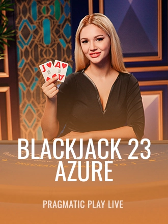 Blackjack 23 - Azure live dealer table at Duel Casino