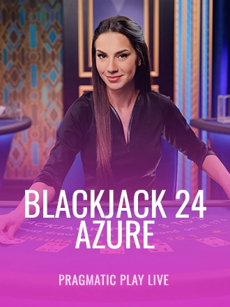 Blackjack 24 - Azure live dealer table at Duel Casino