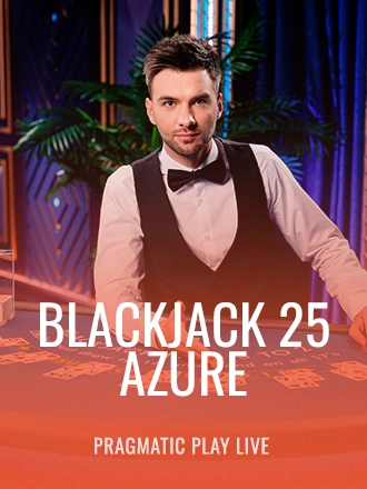 Blackjack 25 - Azure live dealer table at Duel Casino