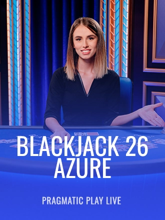 Blackjack 26 - Azure live dealer table at Duel Casino