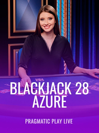 Blackjack 28 - Azure live dealer table at Duel Casino