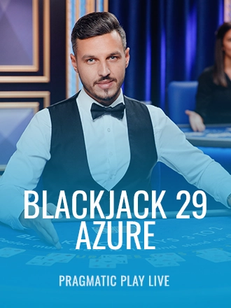 Blackjack 29 - Azure live dealer table at Duel Casino