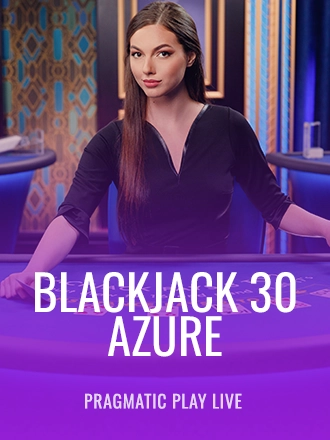 Blackjack 30 - Azure live dealer table at Duel Casino
