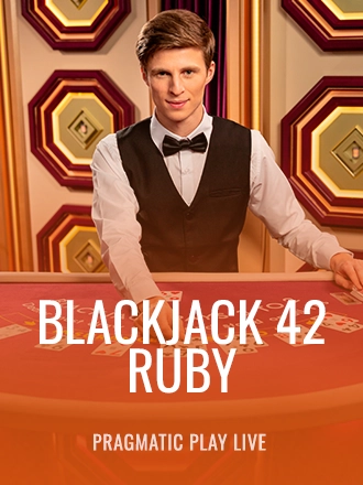 Blackjack 42 - Ruby live dealer table at Duel Casino