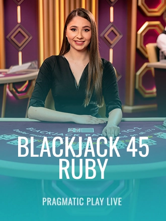 Blackjack 45 - Ruby live dealer table at Duel Casino
