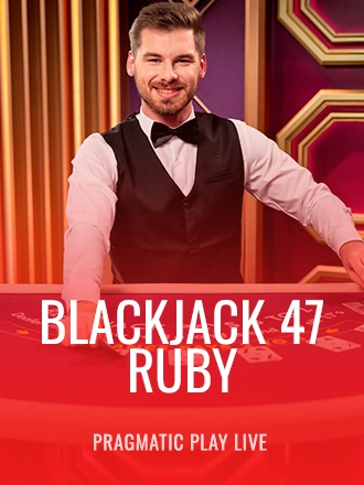 Blackjack 47 - Ruby live dealer table at Duel Casino