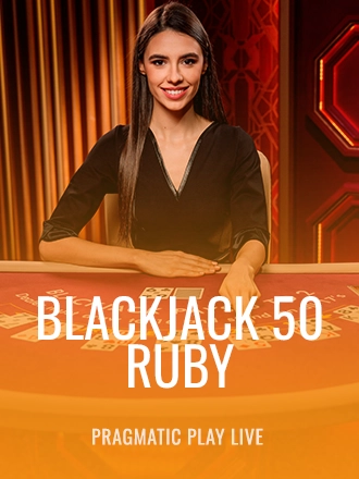 Blackjack 50 - Ruby live dealer table at Duel Casino