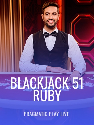 Blackjack 51 - Ruby live dealer table at Duel Casino
