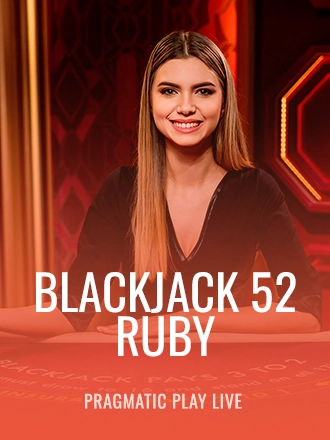 Blackjack 52 - Ruby live dealer table at Duel Casino