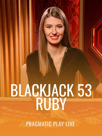 Blackjack 53 - Ruby live dealer table at Duel Casino