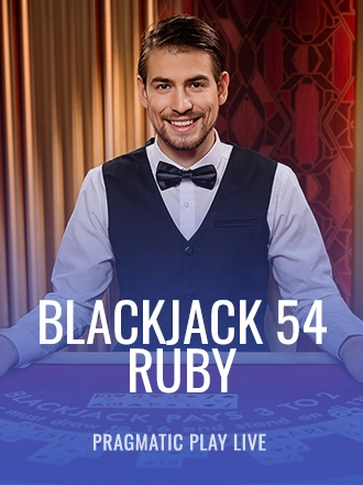 Blackjack 54 - Ruby live dealer table at Duel Casino