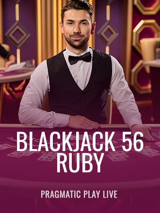Blackjack 56 - Ruby live dealer table at Duel Casino