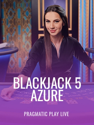 Blackjack 5 - Azure live dealer table at Duel Casino