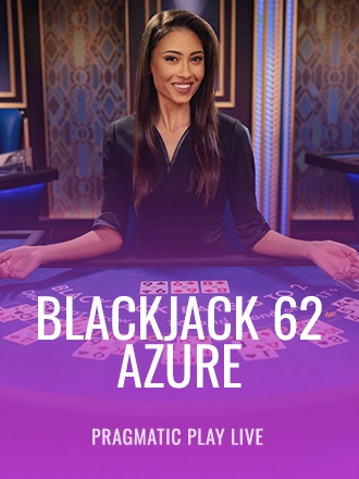 Blackjack 62 - Azure live dealer table at Duel Casino