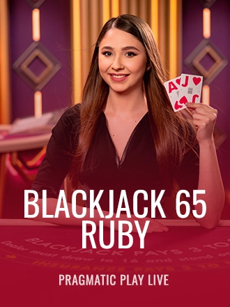 Blackjack 65 - Ruby live dealer table at Duel Casino