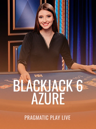 Blackjack 6 - Azure live dealer table at Duel Casino
