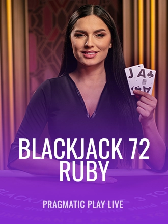 Blackjack 72 - Ruby live dealer table at Duel Casino