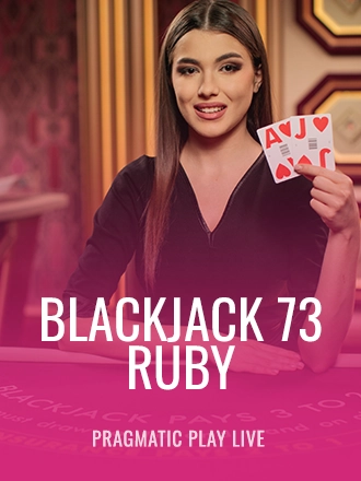 Blackjack 73 - Ruby live dealer table at Duel Casino