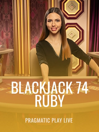 Blackjack 74 - Ruby live dealer table at Duel Casino