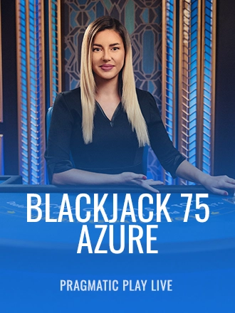 Blackjack 75 - Azure live dealer table at Duel Casino