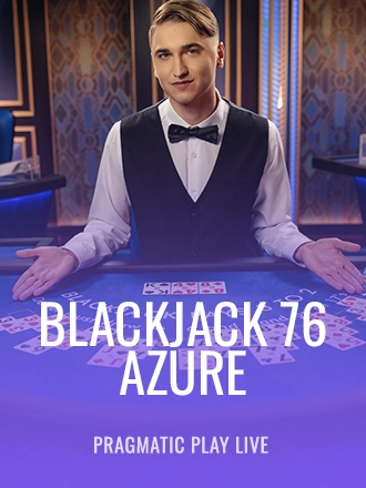 Blackjack 76 - Azure live dealer table at Duel Casino