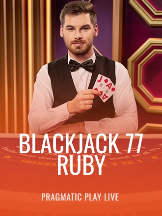 Blackjack 77 - Ruby live dealer table at Duel Casino