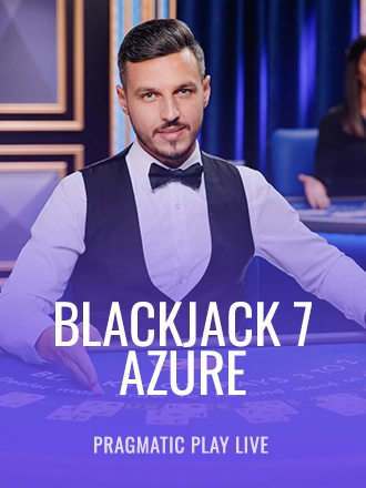 Blackjack 7 - Azure live dealer table at Duel Casino
