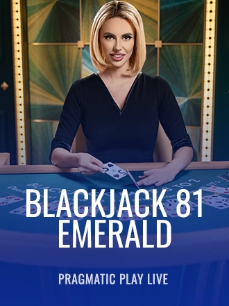 Blackjack 81 - Emerald live dealer table at Duel Casino