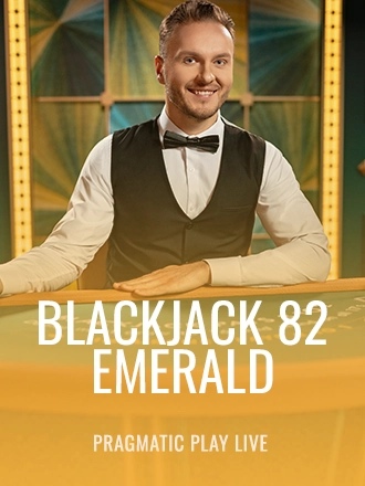 Blackjack 82 - Emerald live dealer table at Duel Casino