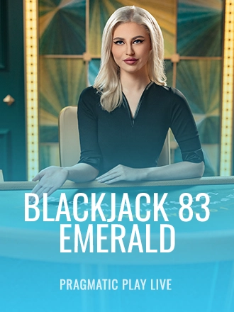 Blackjack 83 - Emerald live dealer table at Duel Casino