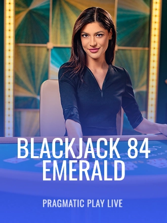 Blackjack 84 - Emerald live dealer table at Duel Casino