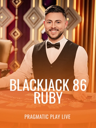 Blackjack 86 - Ruby live dealer table at Duel Casino