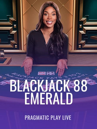 Blackjack 88 - Emerald live dealer table at Duel Casino
