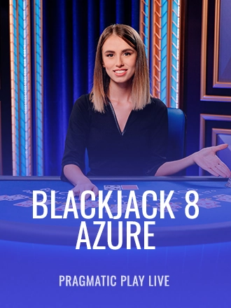 Blackjack 8 - Azure live dealer table at Duel Casino