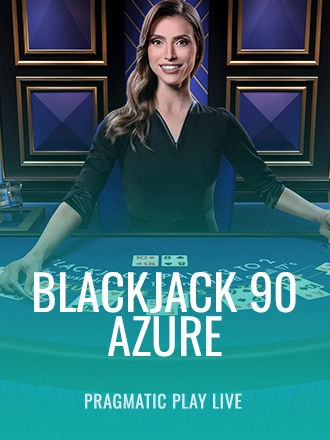 Blackjack 90 - Azure live dealer table at Duel Casino